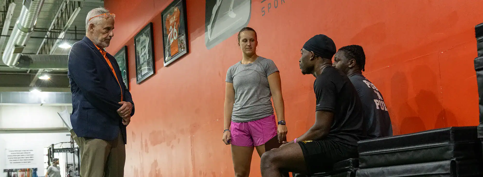 Jeff Levin coaching young athletes in a gym